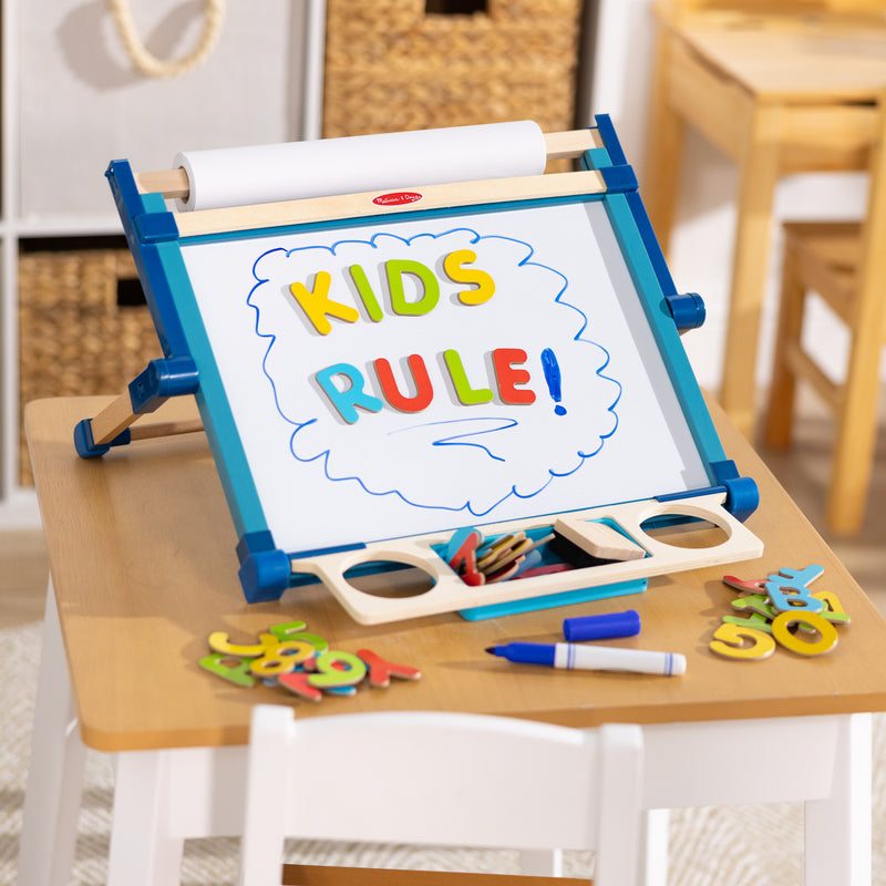 Melissa & Doug Double-Sided Magnetic Tabletop Art Easel