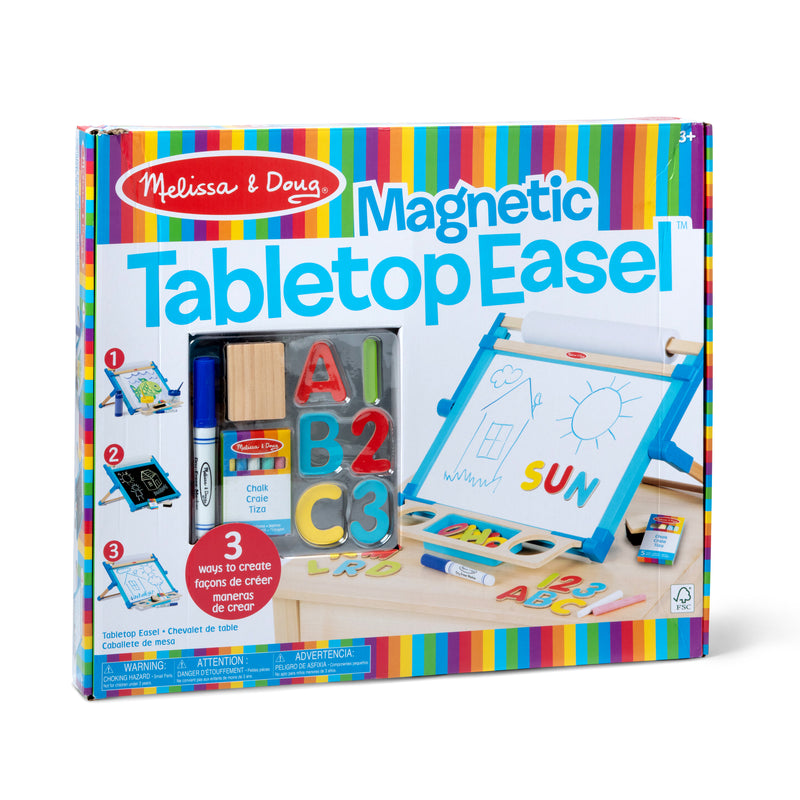 Melissa & Doug Double-Sided Magnetic Tabletop Art Easel